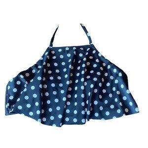 Old Navy Black and White Polka Dot Flounce Bikini Top Size Medium